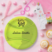 テニス50歳の誕生日紙プレート選手パーティー ペーパープレート (パーティー)