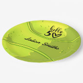 テニス50歳の誕生日紙プレート選手パーティー ペーパープレート (アングル)