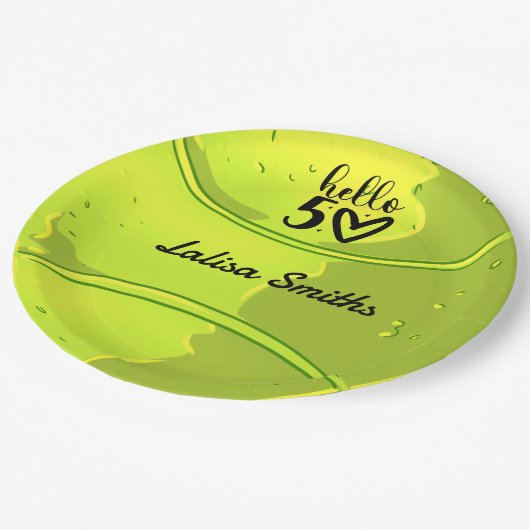 テニス50歳の誕生日紙プレート選手パーティー ペーパープレート (アングル)