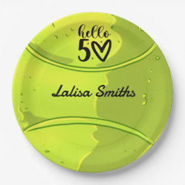 テニス50歳の誕生日紙プレート選手パーティー ペーパープレート