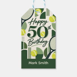 テニス50歳の誕生日 ギフトタグ