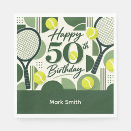 テニス50歳の誕生日 スタンダードランチョンナプキン