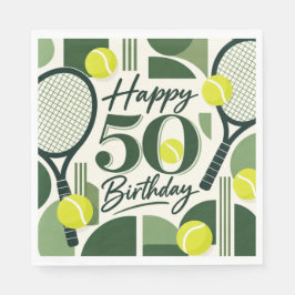 テニス50歳の誕生日 スタンダードランチョンナプキン