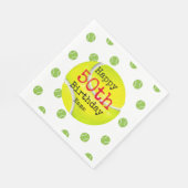 テニス50誕生日とテニスボールとナンバー スタンダードランチョンナプキン (角)