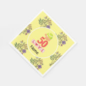 テニス50誕生日の選手のためのテニスボール スタンダードランチョンナプキン (角)