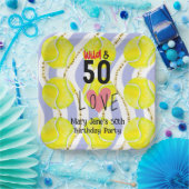 テニス50誕生日ワイルド50選手への愛 ペーパープレート (パーティー)