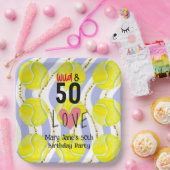 テニス50誕生日ワイルド50選手への愛 ペーパープレート (パーティー)