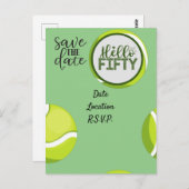 テニス50誕生日記念日 ポストカード (正面/裏面)