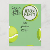 テニス50誕生日記念日 ポストカード (正面)