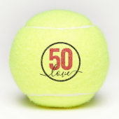 テニス50誕生日50ラブモノグラムテニスボール テニスボール (正面)