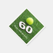 テニス60周年テニスボール スタンダードカクテルナプキン (角)