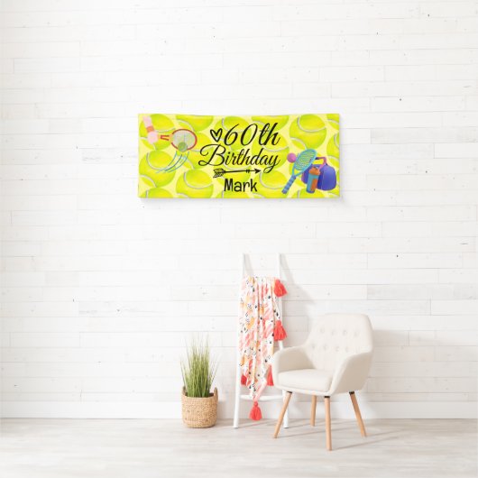 テニス60誕生日からテニス選手へ 横断幕 (インサイチュ)