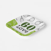 テニス60誕生日テニスボール番号愛 ペーパープレート (傾斜あり)