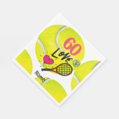 テニス60誕生日 スタンダードランチョンナプキン (角)