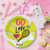 テニス60誕生日 ペーパープレート (パーティー)