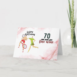 テニス70誕生日テニスプレーヤーカード カード