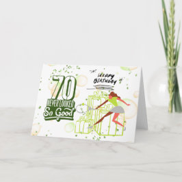 テニス70誕生日テニスプレーヤーカード カード