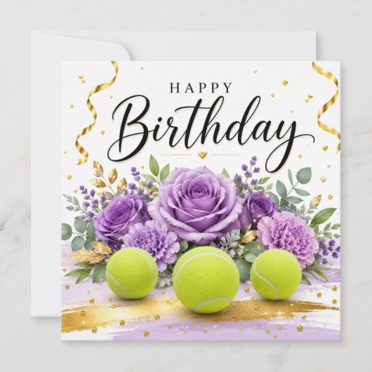 テニス お誕生日おめでとう 花束 (正面)