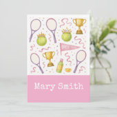 テニス ウェディングテーマ ブライズ バチェロレッテ ブライダル 招待状 (スタンド正面)