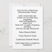 テニス ウェディングテーマ ブライズ バチェロレッテ ブライダル 招待状 (裏面)