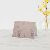 テニス・キャッツ カード (黄色い花)