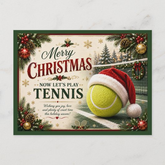 テニス クリスマス サンタ帽子ボール (正面)