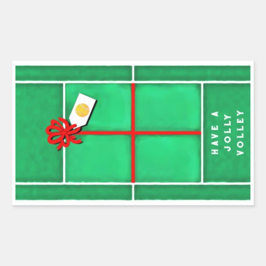 テニス クリスマス ホリデー ギフト ステッカー (正面)