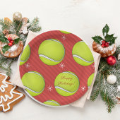 テニス クリスマス ホリデー パーティー 紙皿