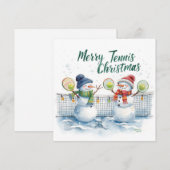 テニス クリスマス 雪だるま (正面/裏面)