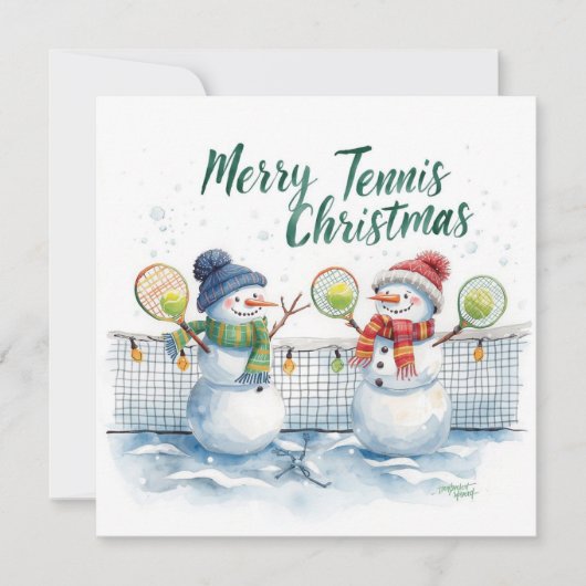 テニス クリスマス 雪だるま (正面)