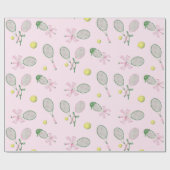 テニス コケッティ ボウ ピンク ギフト ラッピングペーパー (フラット)