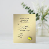 テニス ゴールド RSVP（出欠返信） メニュー選択付き 出欠カード (スタンド正面)