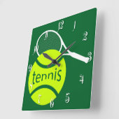 テニス スクエア壁時計 (傾斜)