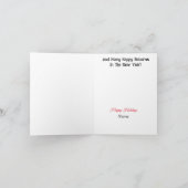 テニス スノーマン クリスマス カード (内部)