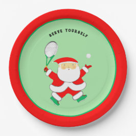 テニス スポーツ クリスマスパーティー ペーパープレート