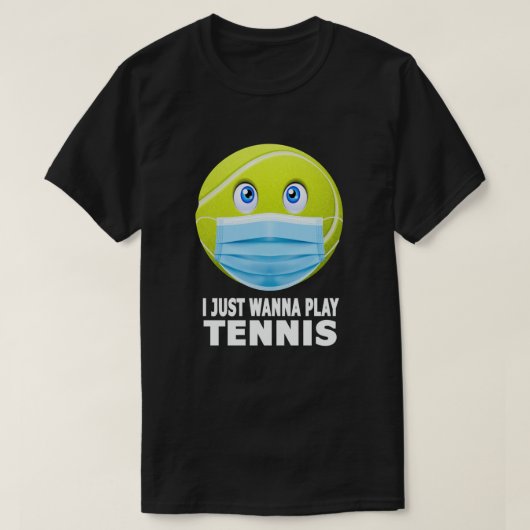 テニス·テニ遊ス·顔·マスク·テニス Tシャツ (デザイン正面)