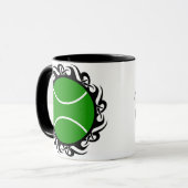 テニス。トライバル。 マグカップ (正面左)