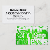 テニス;ネオングリーンストライプ。 名刺 (正面/裏面)