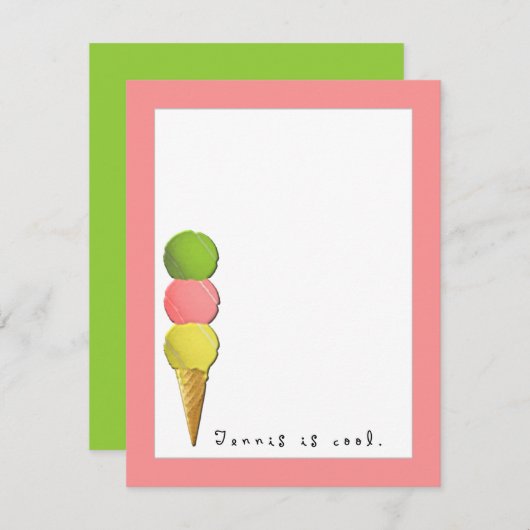 テニス ノートカード (正面/裏面)