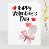 テニス バレンタインデー プレーヤーへ 愛を込めて カード (黄色い花)