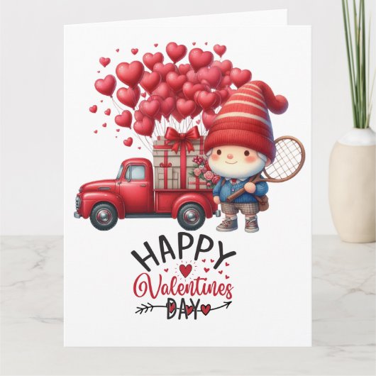 テニス バレンタインデー プレーヤーへ 愛を込めて カード (正面)