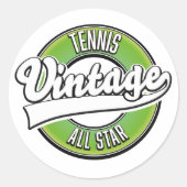 テニス ビンテージ オールスター ロゴ ラウンドシール (正面)