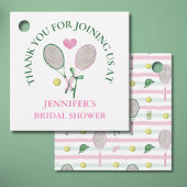 テニス ブライダルシャワー 感謝祭タグ フェイバータグ