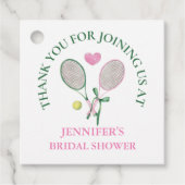 テニス ブライダルシャワー 感謝祭タグ フェイバータグ (正面)