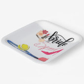 テニス ブライド スクワッド パーティー ブライズメイドパーティー ペーパープレート (傾斜あり)