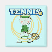 テニス – ブロンドボーイTシャツとギフト マグネット (正面)