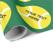 テニス・ボールが付いているPersonalizableの包装紙 ラッピングペーパー (ロールコーナー)