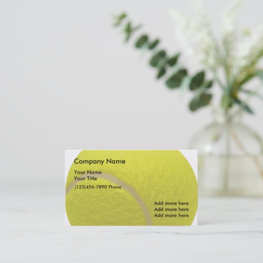 テニス・ボールのデザイン 名刺 (スタンド正面)