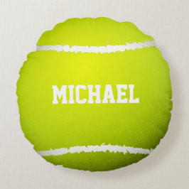 テニス・ボールの名前はカスタマイズ ラウンドクッション