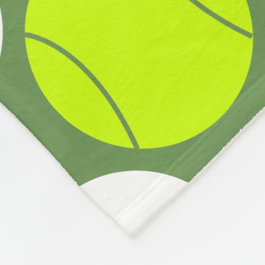 テニス・ボールの水玉模様パターン フリースブランケット (角)